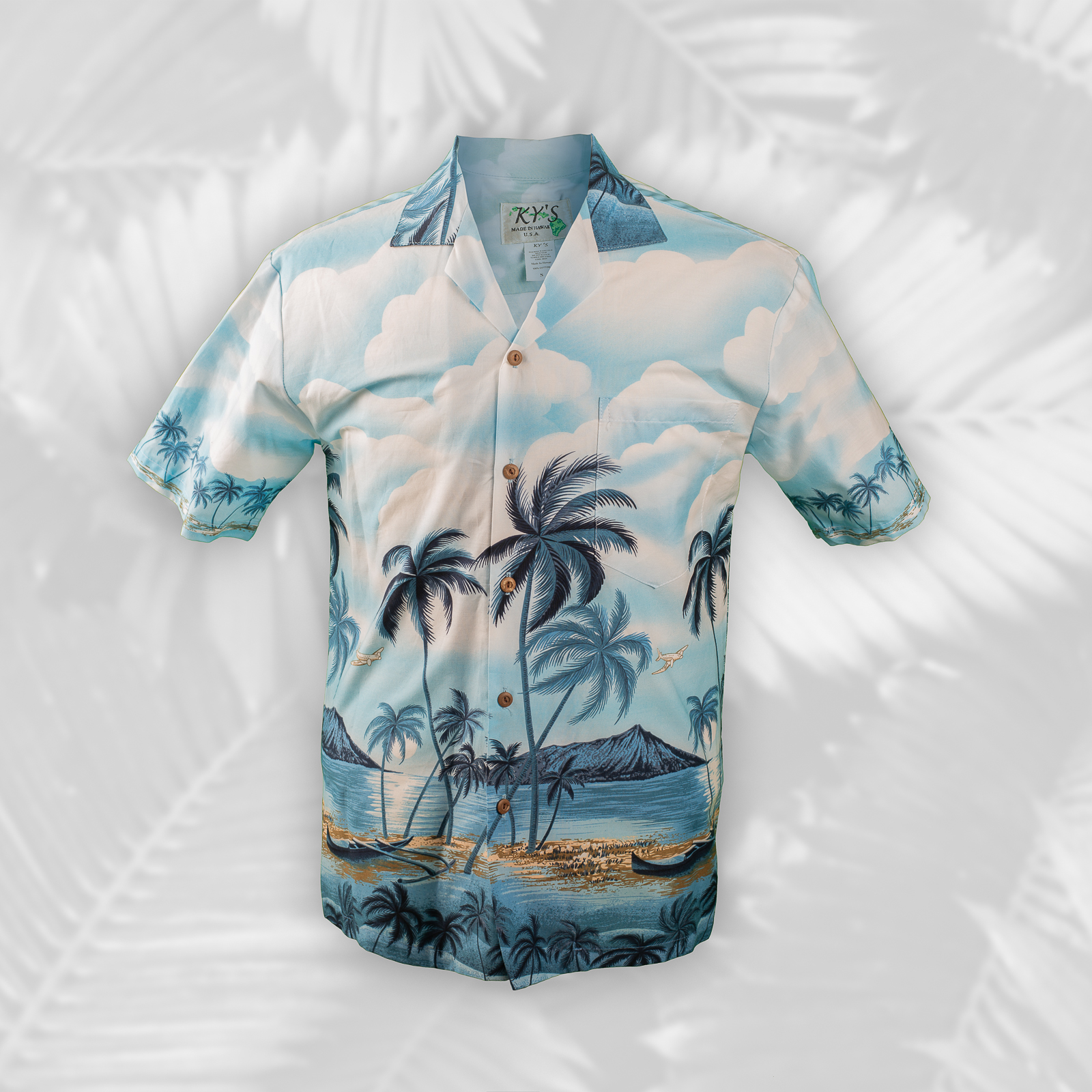 Men's Beach Palms Hawaiian Shirt - CottonStAug